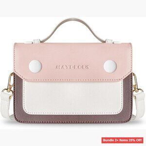 Faux Leather Crossbody Bag with Removable Strap 3-in-1 Purse Wallet